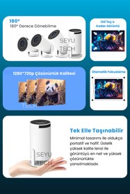 Resim Weartech Hy300 Pro Upgrade Taşınabilir Projeksiyon Cihazı Ultra Hd Android Ev Projektörü Wifi,bluetooth,hdmı 