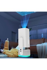 Resim hello code Powerbanklı Android Taşınabilir Projeksiyon Wifi Ve 4k Destekli Rgb Led Akıllı Sinema Projektör 