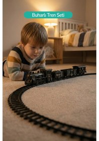 Resim Işıklı Ve Sesli Buharlı Tren Set 15 Parça 