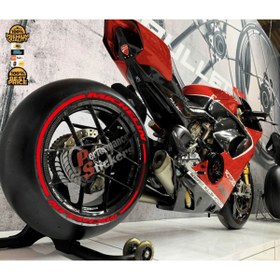 Resim Performance Stickers Motorsiklet Lastik Yazısı Michlen Kuyruklu Lastik Stiker 8adet Lastik Sticker 15-19 İnç Arası Uyumlu 