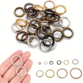 Resim 50/100/200 adet 3-20mm Çok Renkli Demir Açık Atlama Halkası Diy Takı Aksesuarları 