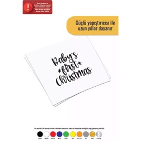 Resim Babys First Christmas 2 - Araç, Oto, Laptop, Duvar Uyumlu Sticker 70 56 Cm 