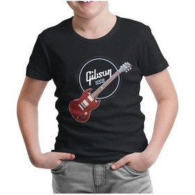 Resim Gitar - Gibson - Usa Siyah Çocuk Tshirt 