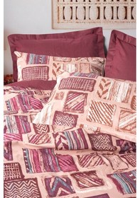 Resim Cotton Box Ethnic Tek Kişilik Nevresim Takımı Estilo Bordo 