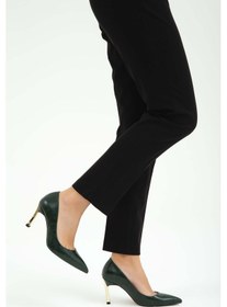 Resim Tamer Tanca Kadın Vegan Yeşil Yılan Stiletto Ayakkabı 909 8064 Bn Ayk Sk22/23 Yesıl Yılan Yeşil 