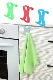 Resim FırsatVar Mutfak Havlu Askısı Dolap Kapağına Takılan 2 Kancalı Askı 