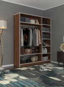Resim Kenzlife Giysi Dolabı Dursun 180*150*40 Cvz Gardırop Tekerlekli 