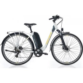 Resim Carraro Ecomfort 2.1 Mat Storm Gri-Antrasit-Sarı 47CM Elektrikli Şehir Biskleti 