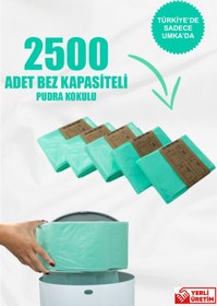 Resim Korbell Kirli Bebek Bezi Kovaları Ile Uyumlu 2500 Adet Pudra Kokulu Bebek Bezi Kapasiteli Yerli 5 Paket Çöp 