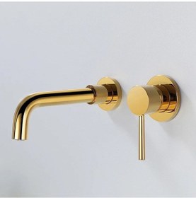 Resim Fause Duvardan Ankastre Lavabo Bataryası Altın Kda101-G 