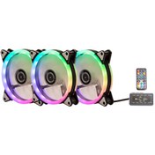 Resim Performax Aurora Rgb 120Mm 3'Lü Fan Kit Kumandalı 