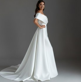 Resim Paradise Collection Moda Evi Balık Saten Gelinlik 2026 