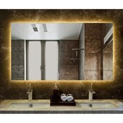 Resim DNR Mirror 65x90 Cm Günışığı Ledli Dikdörtgen Banyo Aynası Tuvalet Aynası 