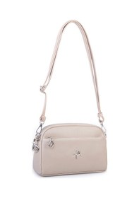 Resim Nas Bag Kadın Günlük Sade Şık Çok Gözlü Çapraz Çanta 23x14 Cm Kum Lopez 