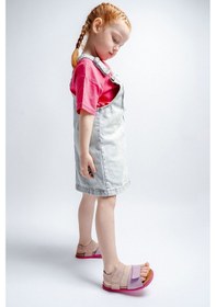 Resim Mnpc Unisex Çocuk Lila-pembe Hakiki Deri Mantar Tabanlı Günlük Çocuk Sandalet 25y 