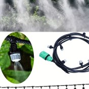 Resim 10 Metre Dayanıklı Plastik Bahçe Sulama Sistemi, 10 Ayarlanabilir Sulama Başlığı ile - Çim Bakımı & Tarımsal Sulama için Mükemmel, Kolay Kurulum, Pil Gerektirmez, Çim Sulama Başlıkları 