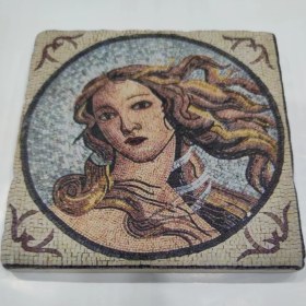 Resim Şeker Portakalım Dekoratif Figürlü Doğal Taş Banyo Gider Kapağı Süsü Tekli 10X10 cm 