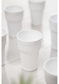 Resim Akrilik Beyaz Tekli Uzun Bardak & Su Meşrubat Bardağı 400 Ml Cam Değildir Beyaz 