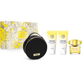 Resim Versace Yellow Diamond EDT Set (90ML Parfüm +100ML Duş Jeli +100ML Vücut Losyonu+Çanta) 
