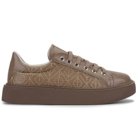 Resim Tamer Tanca Kadın Suni Deri Bej Sneakers & Spor Ayakkabı 