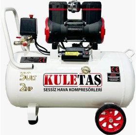 Resim Kuletaş 50 Litre 2 Hp Sessiz Premium Kafa Hava Kompresörü 2800 Rpm 