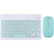 Resim TezMax Preo PTab P8 8" Uyumlu Kablosuz Bluetooth Şarj Edilebilir Mini Q Klavye Mouse Seti - Mavi 