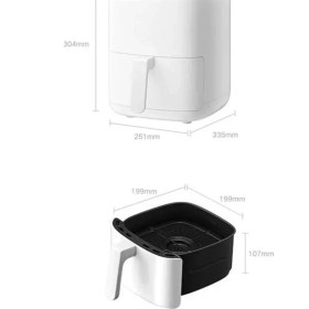 Resim Hava Fritözü 4l Airfryer Pratik Uzun Ömürlü Yağsız Pişirme Taşınabilir Tdms-07 