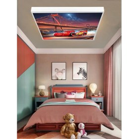 Resim Şimşek Mcqueen Avize, 60X60 Çocuk Odası AVIZE,60WATT, Yapay Zeka Tasarım Avize, Mcqueen Istanbul 