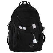 Resim Pembe Moda Büyük Öğrenci Sırt Çantası Rozeti Sırt Çantası Kız Okul Çantası Yüksek Kapasiteli Kadın Sırt Çantası Kadın Sevimli Eğlence Seyahat Mochila Pembe 