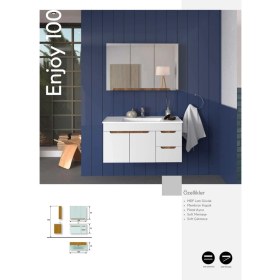 Resim Evros Enjoy 100 cm Banyo Dolabı 