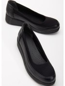 Resim Kadın Günlük Ayakkabı Siyah Streç Ortopedik-3739 Siyah 