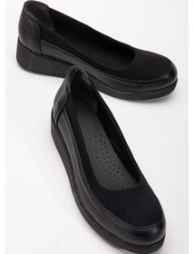 Resim Kadın Günlük Ayakkabı Siyah Streç Ortopedik-3739 Siyah 