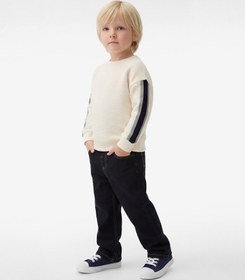 Resim Erkek Bebek Pamuklu Uzun Kollu Bisiklet Yaka Oversize Sweatshirt 