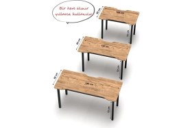 Resim RetoDesign 120 Çam Oyun Çalışma Masası Gaming Masa Ofis Masası 9121 