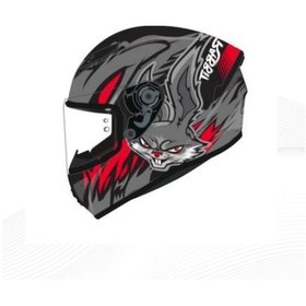 Resim Shiro Fullface Figther Rab Motosiklet Kaskı Kapalı Grafik 