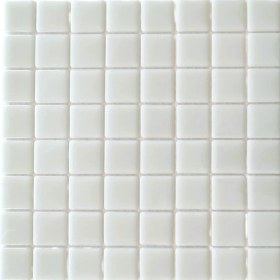 Resim MozaiKristaL Mutfak Tezgah Arası, Havuz, Banyo ve Yaşam Alanlarının Tüm Yüzeyleri Için Cam Mozaik. Cam Ölçüsü: 38X38 Mm. File Ölçüsü: 31.5X31.5 Cm. Renk: Beyaz (1 Koli=10 File Karo=1 M2 Fiyatıdır) 