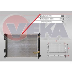 Resim Veka-16-2147b - Su Radyatoru Brazıng Hyundaı Ix20 Jc 1.4i A-t 