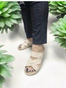 Resim Kadın Topuk Dikeni Jelli Ev Dışarı Terlik Krem 