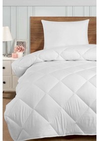 Resim Tek Kişilik Silikon Yorgan Beyaz 155x215 Cm 