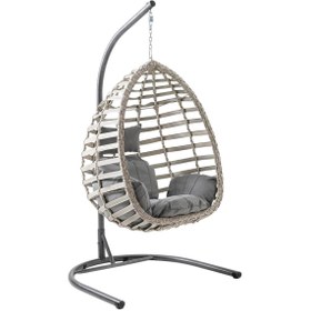 Resim Capri Swing Gümbet Tekli Rattan Bahçe Salıncağı | Balkon Salıncağı 