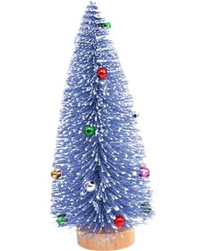 Resim Suntek Masa Üstü Yapay Yılbaşı Ağacı Masaüstü Mavi-30cm 