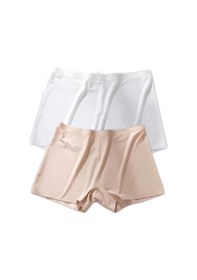 Resim 2 Adet Kadın Dikişsiz Görünmez İz Yapmaz Mini Şort Boxer Beyaz Ten Çok Renkli 