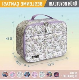 Resim Termal Yalıtımlı Çocuk Beslenme Çantası - Bunny Desenli 0 