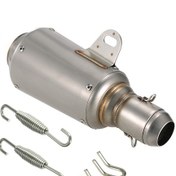 Resim 51mm Evrensel Motosiklet Atv Buzlanma Paslanmaz Çelik Egzoz Borusu Susturucu 