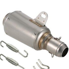Resim 51mm Evrensel Motosiklet Atv Buzlanma Paslanmaz Çelik Egzoz Borusu Susturucu 