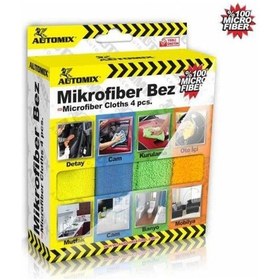 Resim Automix 4'Lü Mikrofiber Bez 