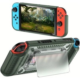 Resim Cloud011 Nintendo Switch Oled Yeşil Abs Çarpma Dayanıklı Taşıma Çantası 