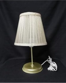 Resim TEKAY AYDINLATMA Krem Başlıklı Metal Gold Ayaklı Abajur 23 Çap Kablo Uzunluğu 2 M. KREM 