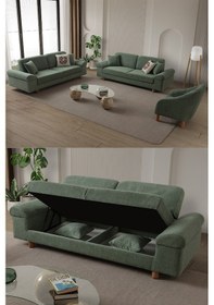 Resim Armada 3+3+1 Koltuk Takımı Yeşil Yeşil 