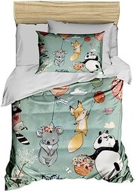Resim Mira Home Yenidoğan Kız/Erkek Unisex Bebek Nevresim Takımı 3D Pamuklu Sevimli Hayvanlar 